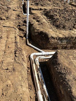 Installing underground plumbing