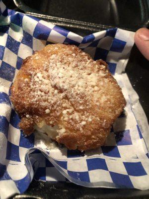 Pound cake battered fried ice cream. Pound. Cake. Battered. Fried ice cream ok?