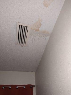 Damage to ceiling