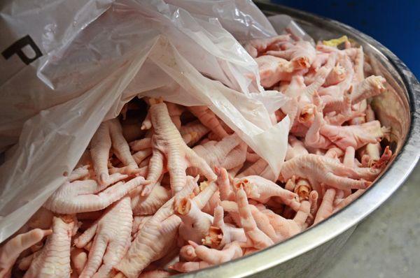 Chicken feet are an excellent source of keratin