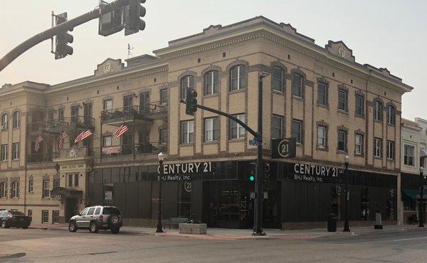 Inside the Century 21 office on the first floor of the historic Keenan building - downtown Sheridan, WY. 101 S Main Street