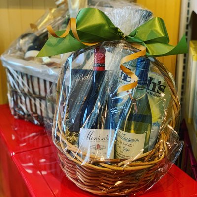 Gift baskets available in store. We also take custom requests!