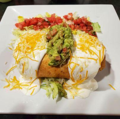 Chimichangas (hiding delicious carnitas inside)