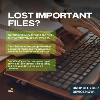 Lost important files? Don't panic! Our expert team can recover your data and restore your peace of mind. Quick, secure, and efficient!