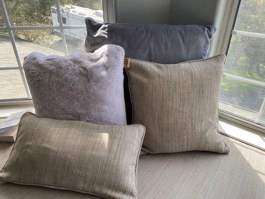 Custom matching pillows.