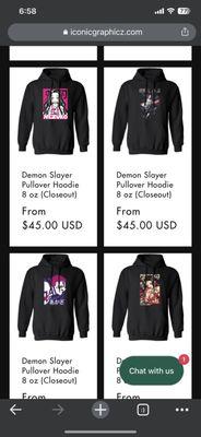 Graphic anime hoodies