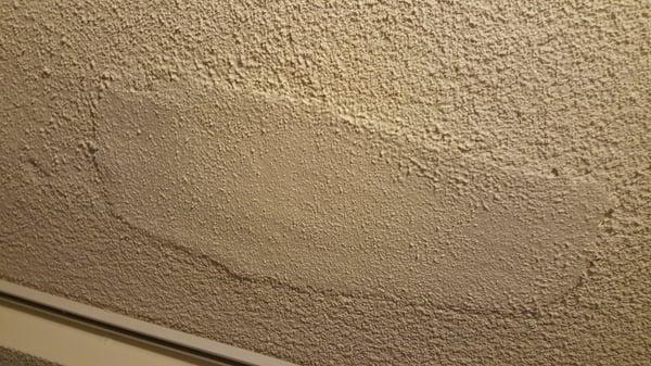 Patch job after the ceiling leak