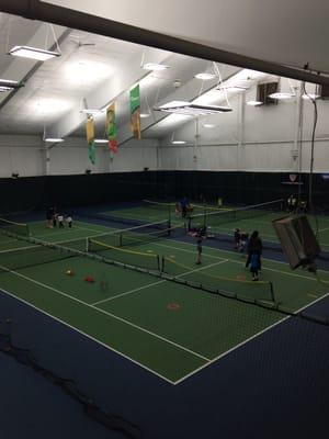 Indoor courts.