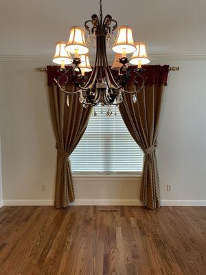 Classic rod pocket draperies can bring warmth and color into your home.