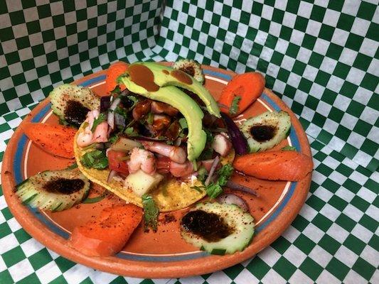 Tostada de camaron