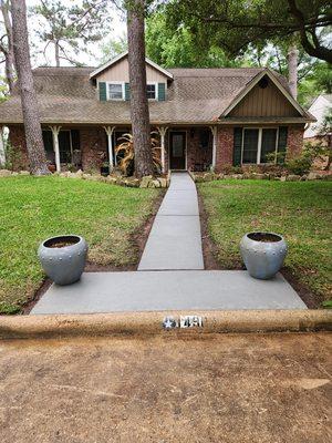 completed sidewalk