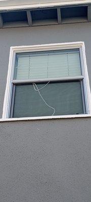 CAC contractor damages to homeowners window during painting.