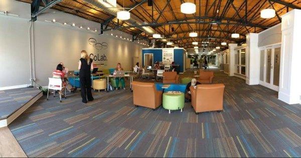 An Inside view of the cooperative workspace at the CoLab in Roanoke, VA