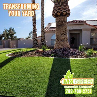 Artificial Turf Installation by MX Green Landscape & Services