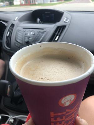 Asked for no foam - so instead of frothing the milk less, they scoop out and inch of foam and don't fill my drink?