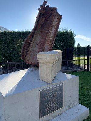 Steel section from one of the tower buildings entrusted to the City of Cashmere.