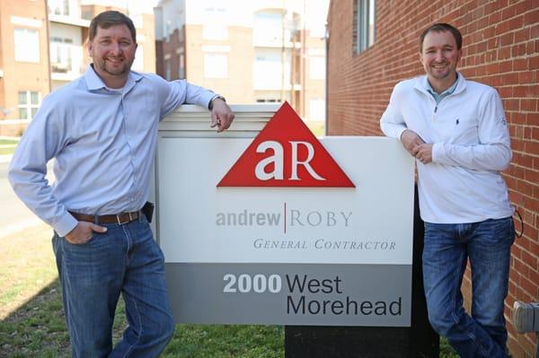 Travis Haston (left), CEO of Andrew Roby General Contractor with Trent Haston (right), President & CEO of the Roby Family of Companies.