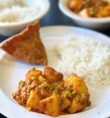 Vegetable Samosas, Aloo Matar