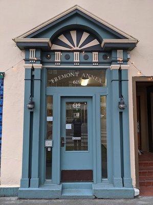 619 N 35th Street front door (Fremont Annex Building)