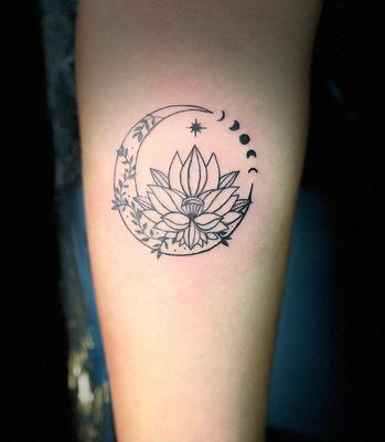 Lotus in a moon