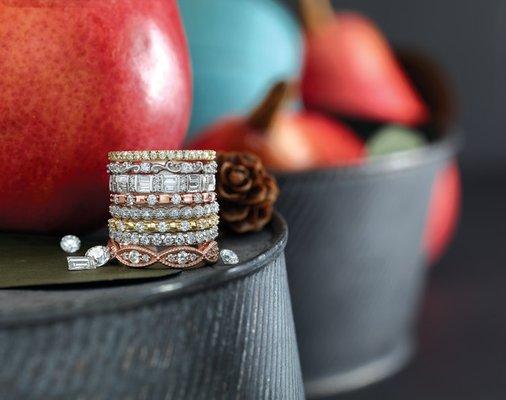 Eternity bands. From Rose gold to yellow. There's many options to choose from.