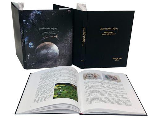 Custom page layout, printing, hardcover binding, and dust jacket book project