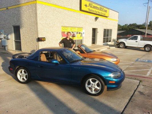 We love miatas, racing our miatas and our One Stop Auto Shop for all auto repairs.