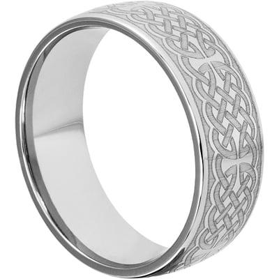 8mm Crux Knotwork Cross Ring https://www.forevermetals.com/domed-tungsten-carbide-rings/crux-cross-ring-sets/