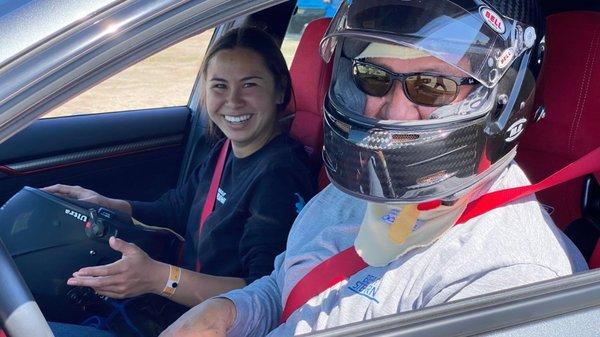 In the car at buttonwillow