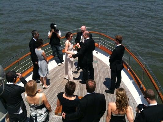 Wedding Ceremony aboard Calypso