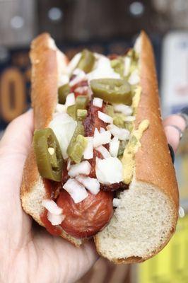 #1 Top Dog Frankfurter with bacon