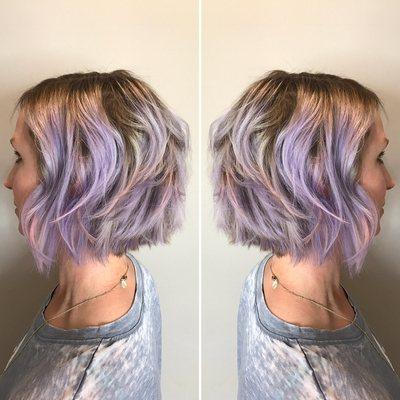 Textured lavender lob