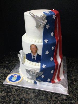 Military retirement cake