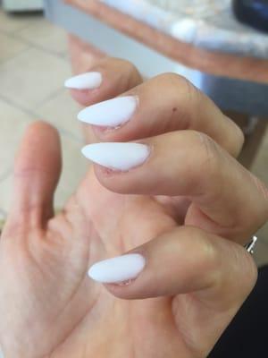 They called the police on me after not wanting to soak these horrible acrylics off or fix them! Didn't listen, very rude, I was appalled!