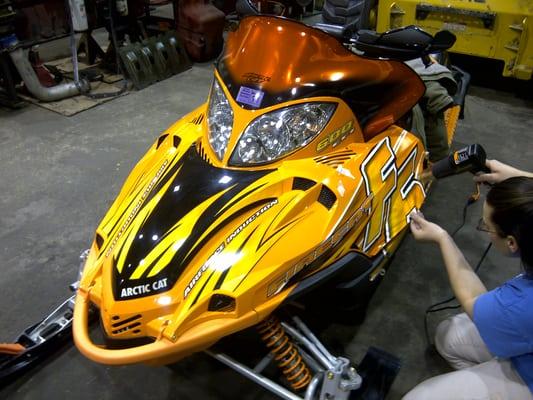 We love to do snowmobile wraps.