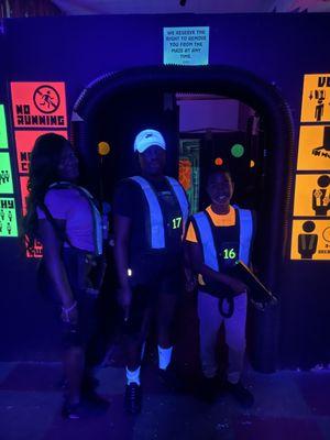 My girlfriend and cousin went to laser tag in Hattiesburg!