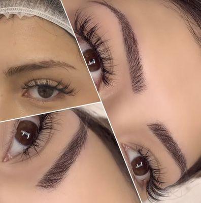 Before and after microblading