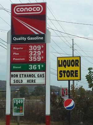 Non ethanol has sold here!