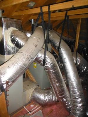 Does your attic look like this ?  Having a heating & cooling system that is properly charged and well-sealed is critical.