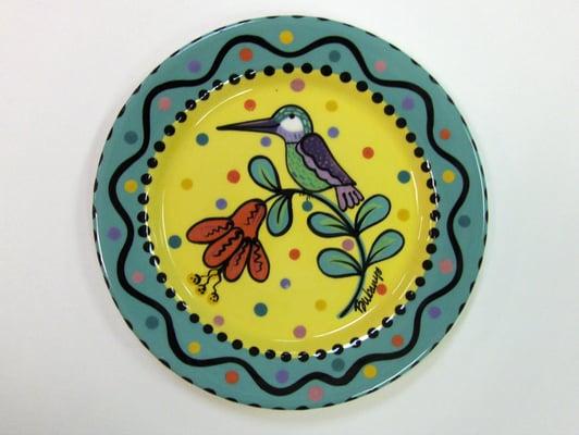 9" Hummingbird plate