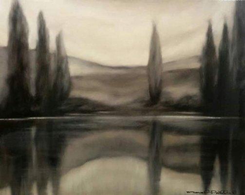 REFLECTIONS OF TUSCANY by Manuel Padilla 24x30 Oil on Canvas