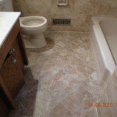 Replaced bathroom tile