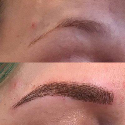 Microblading before and after