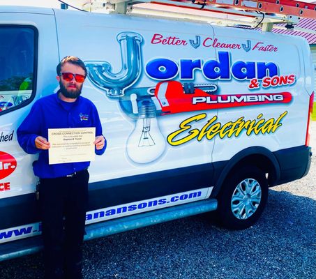 Congratulations to Stephen "Blake" Turner on another accomplishment on getting his certification as a Backflow Prevention Certified Tester.