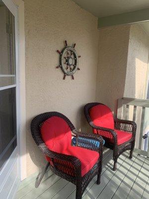 Upstairs off the master bedroom small deck