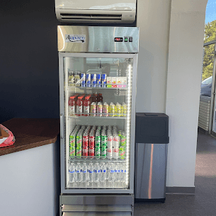 Interior of The Modern Locksmith, Cayce SC: Customer-friendly drink cooler, enhancing the locksmith visit. Columbia, SC