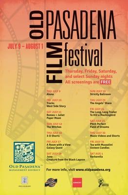 2015 Old Pasadena Film Festival program of screenings - ALL FREE