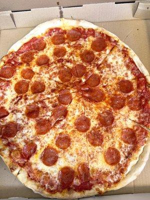 Pepperoni pizza with sweet Amy sauce