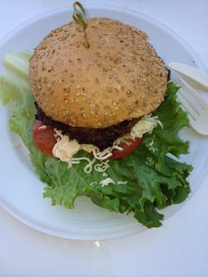 Bold & Spicy burger at Seaport marketplace in Seaworld is pretty tasty, although it's not spicy at all.