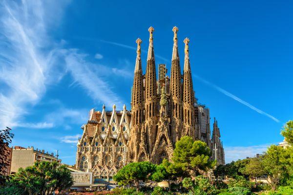 Nativity Facade of Sagrada Familia cathedral